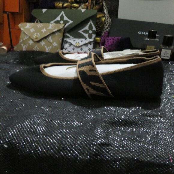 BOGO MIA Madeline Woven Zebra stripe strap Ballet flat driving moccasin size 9 - Picture 1 of 9